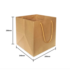 KRAFT SQUARE CAKE BAG (SQ01-M) 245 X 245 X 250MM