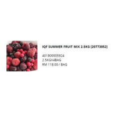 RAVIFRUIT IQF SUMMER FRUIT MIX (2.5KG X PKT) (1CTN X 4 PKT)