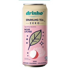 DRINHO SPARKLING TEA ROSE LYCHEE (320ML X 24 CAN X CTN)