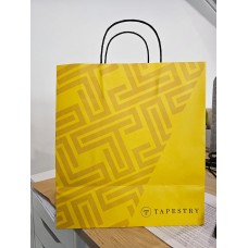 TAPESTRY YELLOW PAPERBAG WITH HANDLE (50 PCS X PKT)